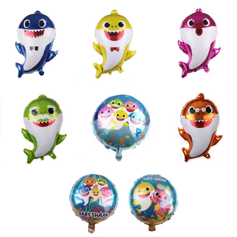 В форме акулы детский алюминиевый пленочный шар мультяшный Фотофон тематическое