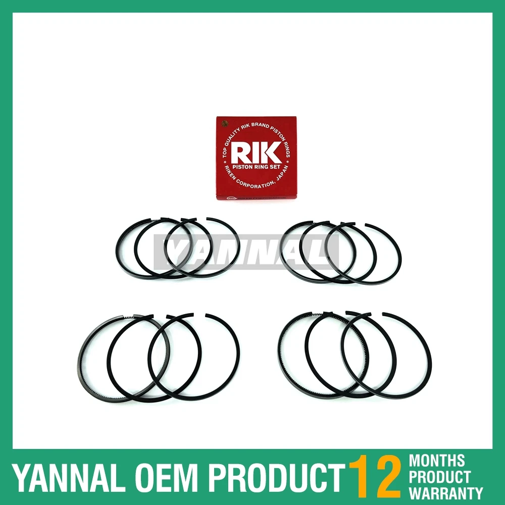 Для Yanmar 4JH2-TE 4JH2 4JH2-T Набор поршневых колец подходит для деталей двигателя морской