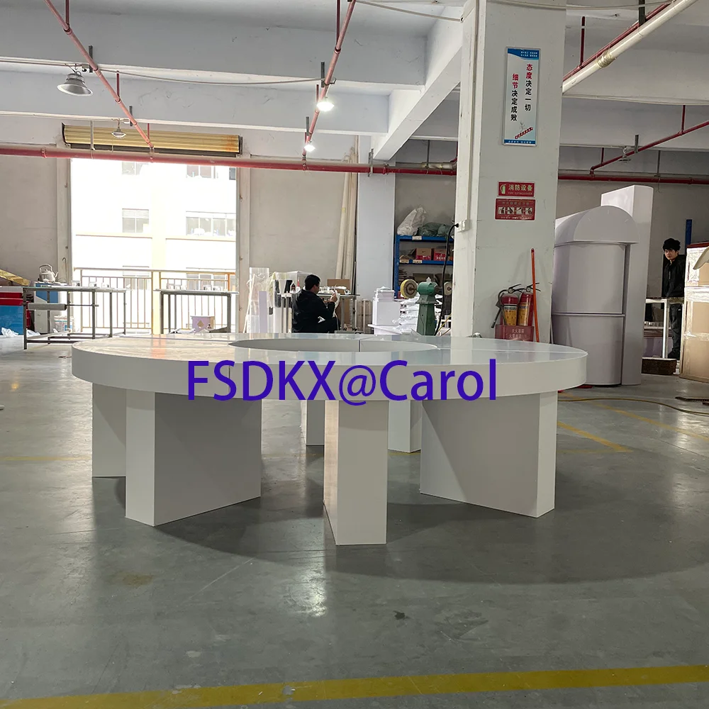 Современный белый акриловый обеденный стол