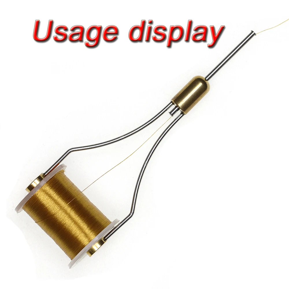 ICERIO 1PCS Fishing Fly Tying Tools Bobbin Holders Arc mouth Bullet Head Ceramic Inserts Bobbin Holders Delrin Feet