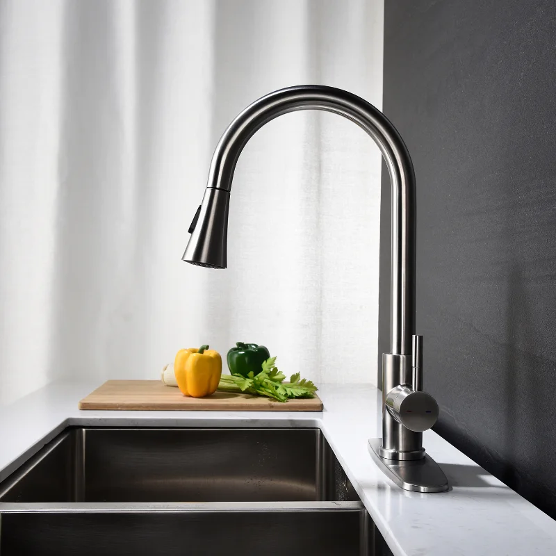 

[Flash Deal]faucet Kitchen Faucet with Pull Out Nozzle Has Excellent Corrosion Resistance and Rust Resistance[US Stock]