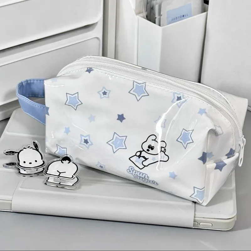 

Star Puppy Pencil Bag Large Capacity Stationery Box Junior High School Girls Cute Simple School Supplies Christmas Gift