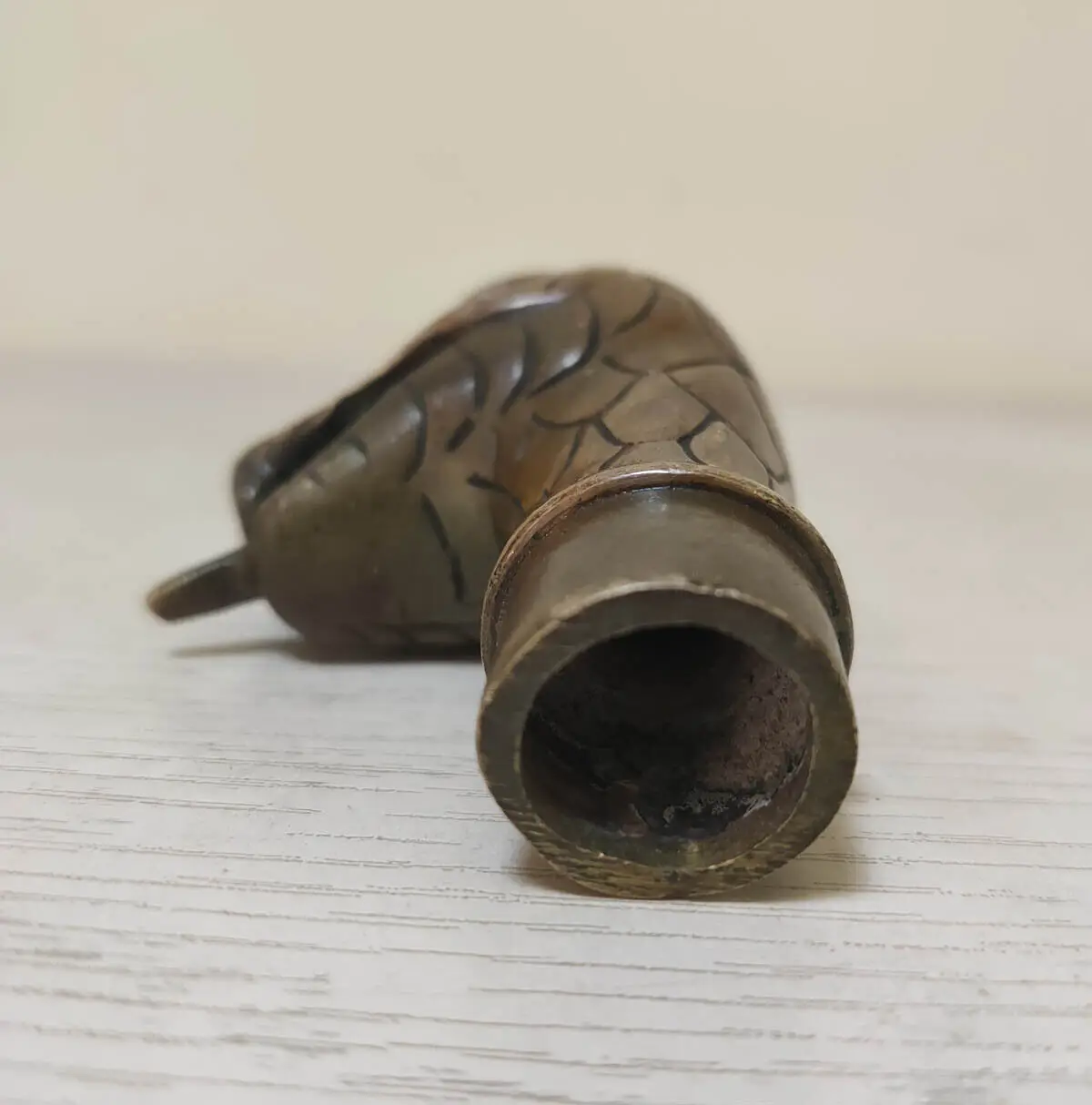 Victorian Old Bronze Cane Hand Carved snake statue Walking Stick Head