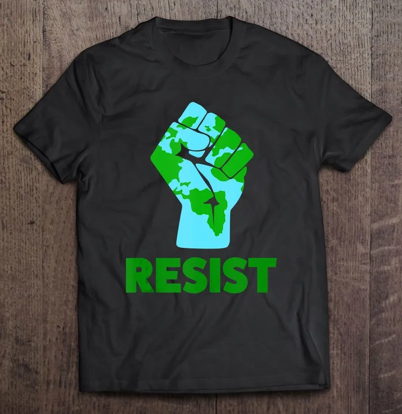 

Мужская футболка большого размера, Мужская футболка с надписью «противостоять приподнятому кулаку земли»