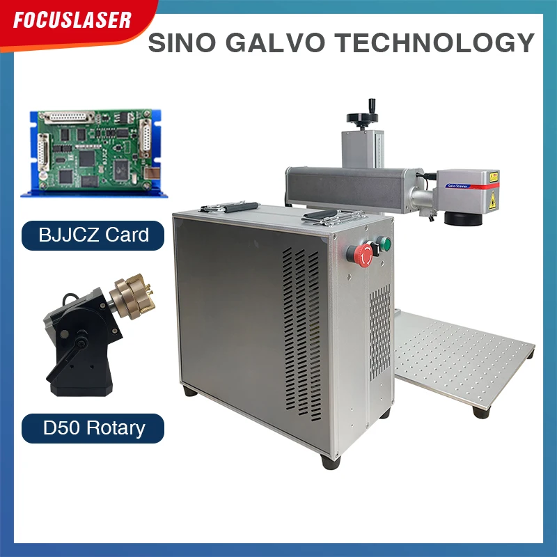 Волоконно-лазерный гравировальный станок BJJCZ Card Raycus JPT 20 Вт 30 50 резка металла