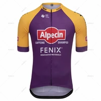 alpecin fenix cycling jersey set men summer short sleeve tops breathable bicycle cycling clothing bib shorts sport wea maillot