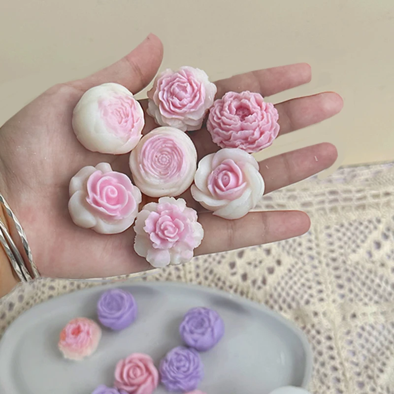 

3D Cute Small Flower Silicone Candle Mold 7-Hole Scented DIY Handmade Soap Plaster Craft Making Chocolate Baking Tool Home Decor