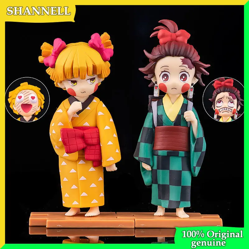 

13CM Demon Slayer Brothel Chapter Tanjiro Kimetsu No Yaiba Figure Agatsuma Zenitsu Uzui Tengen Action Figure PVC Model Toys
