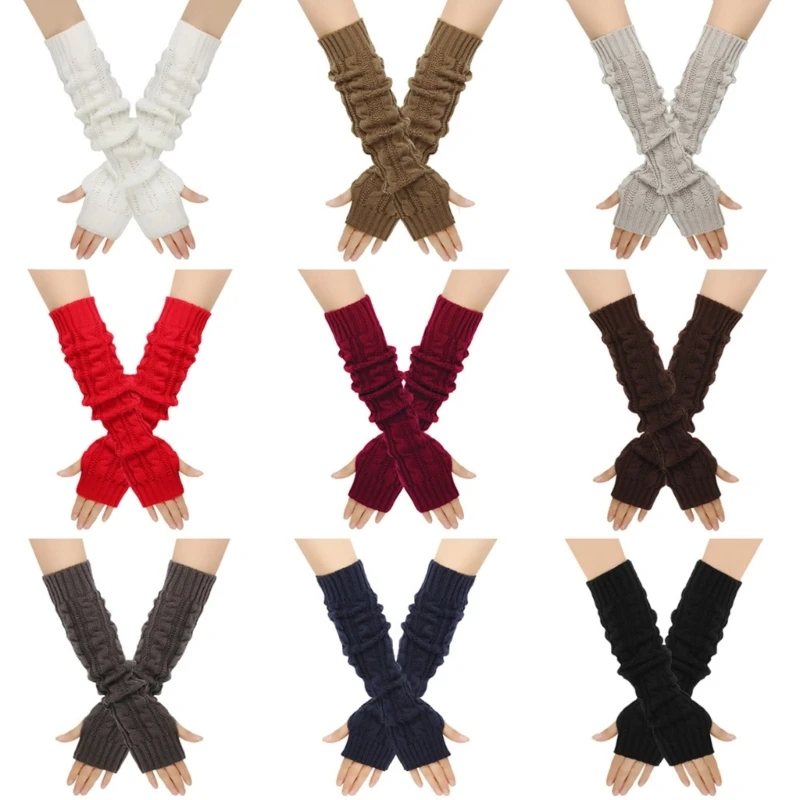 

Knitted Fingerless Gloves Short Sleeve Y2K Wrist Gloves Wrist Warmer Gloves for Halloween Masquerade Prom Gloves