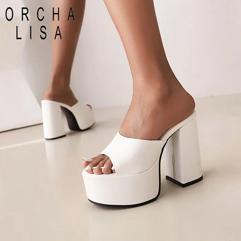 

Босоножки женские на массивном каблуке 10,5 см, без застежки, на платформе 2,5 см