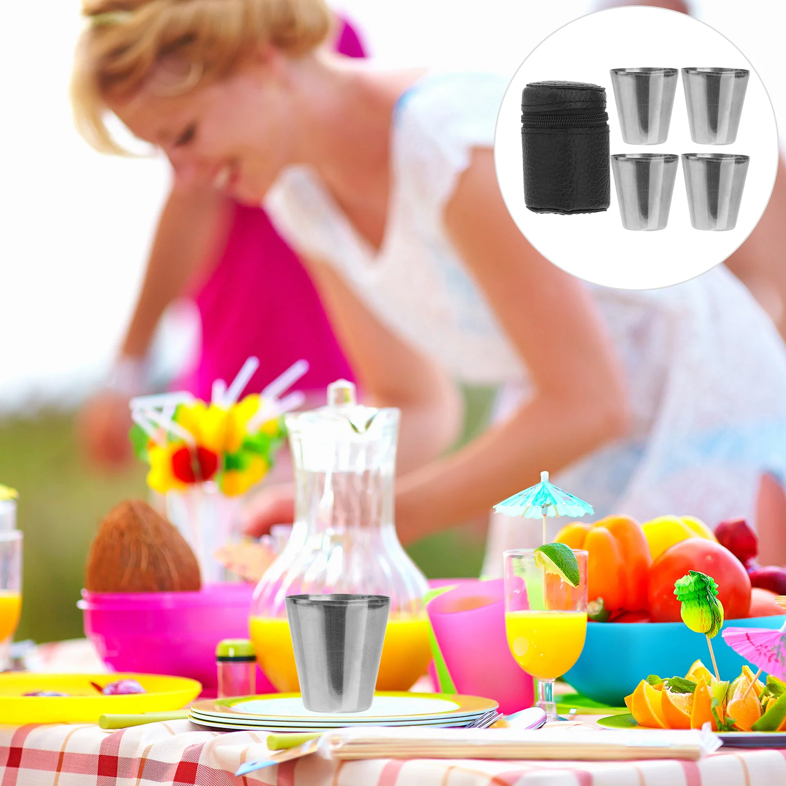 

Shot Cups Glasses Metal Drinking Steel Cupwhiskeystainless Camping Tequila Vessel Tumbler Water Mini Mugs Backpacking Round