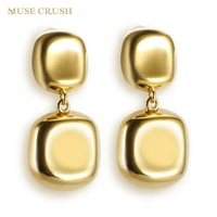 muse crush ins new fashion drop earrings stainless steel gold plated suare dangle earrings for women party fine jewelry gift