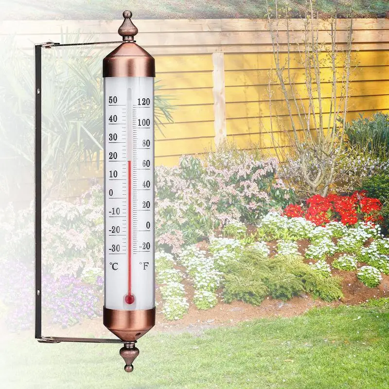 

Wall Thermometer Outdoor Room Thermometer With Rotating Bracket Wall Mounted Indoor And Outdoor Temperature Thermometer For Home