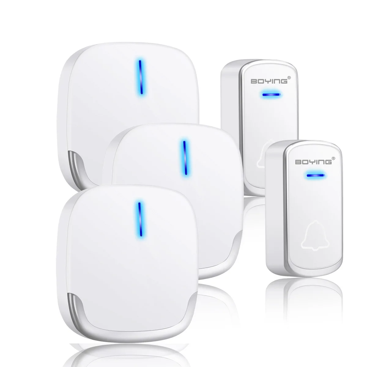 

Два для трех домашних беспроводных Wi-Fi умных электронных дверных звонков Dingdong