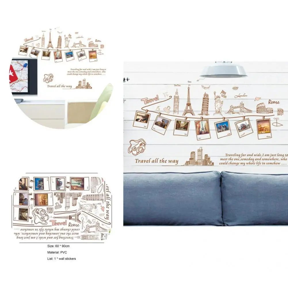 

Useful Photo Frame Stickers Eco-friendly Reusable Photo Wall Decal Sticker Photo Frame Wall Decal