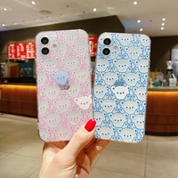 cartoon art couple phone case for iphone 13 12 11 pro max case x xr 7 8 plus cover shockproof shell for iphone 11 case for women
