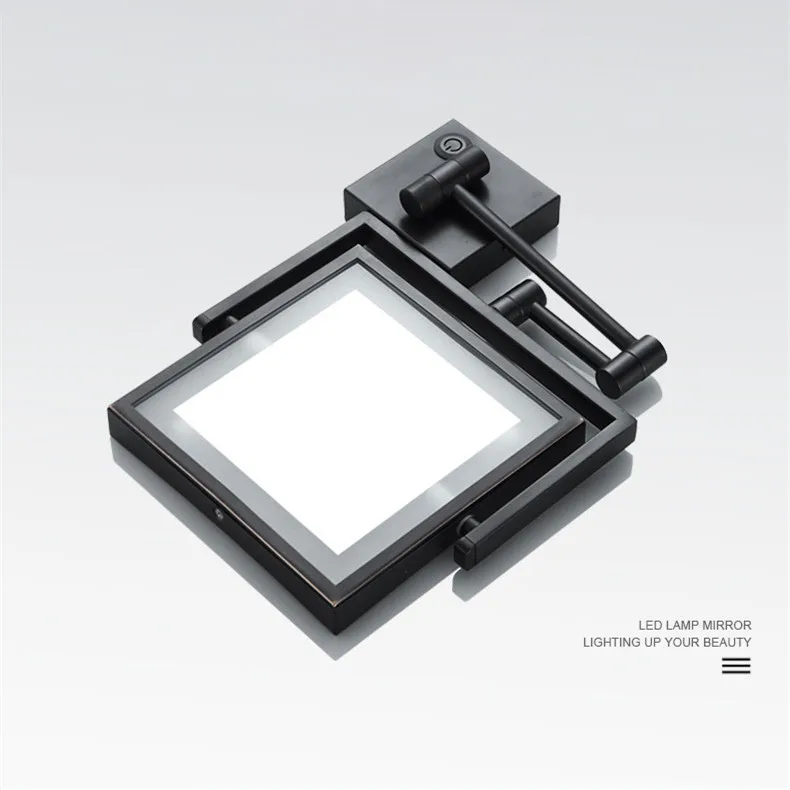 Зеркала для ванной розового золота 8 дюймов 3X увеличительное светодиодное