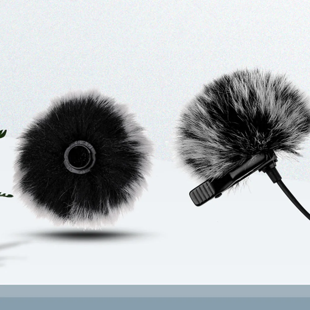 

0.5cm/1cm Outdoor Microphone Furry Windscreen Muff For 5-12/15mm Microphone Fur Wind Cover Microphone Accessories