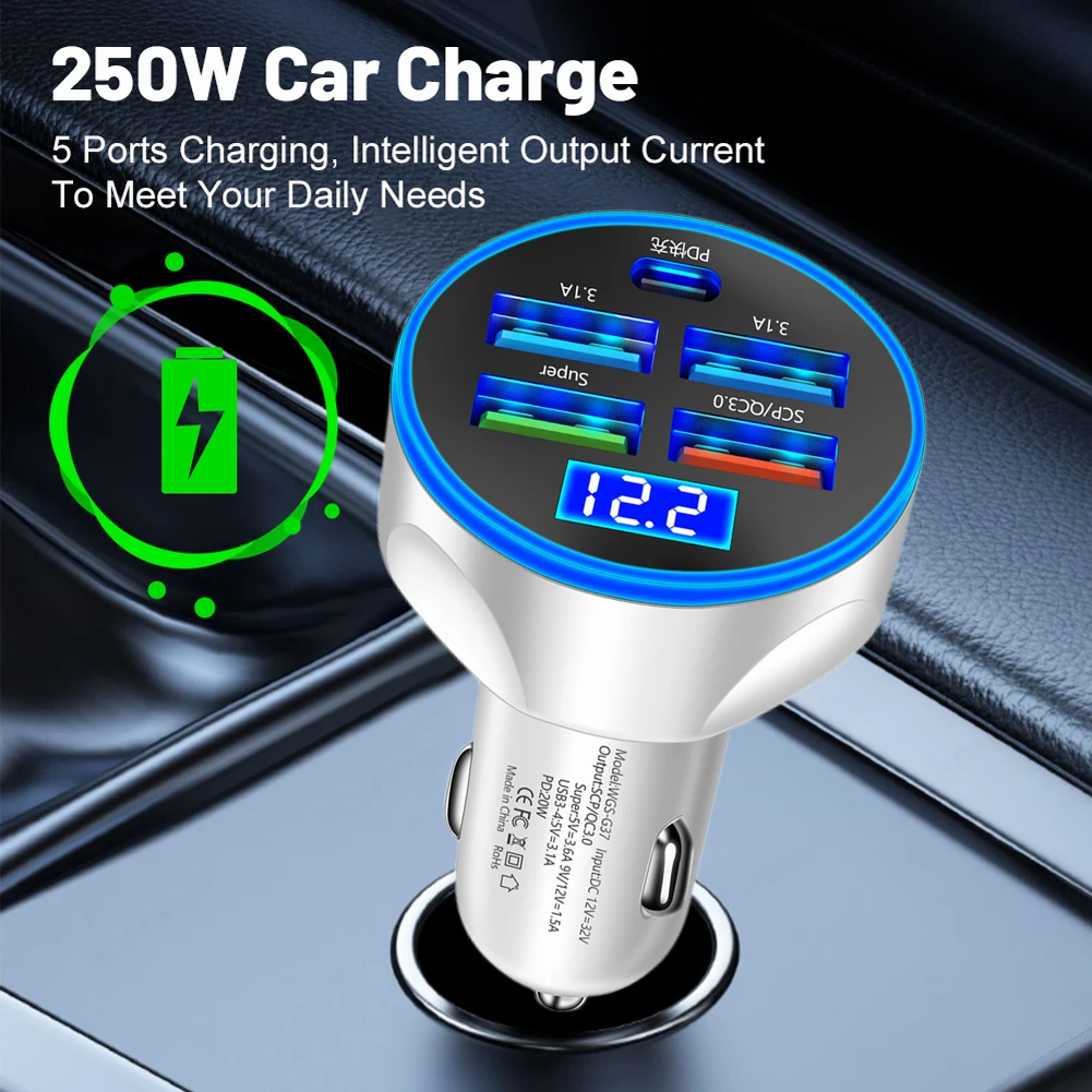 

20W PD Car Charger USB Type C Fast Charging Car Phone Adapter for iPhone 14 13 12 Xiaomi Huawei Samsung S21 S22 Quick Charge