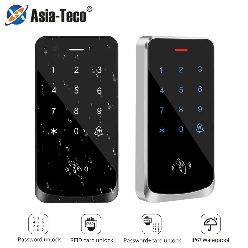 Backlit Touch Access Control Keypad Waterproof RFID 125KHz K