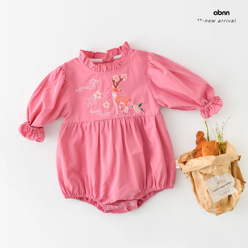 

Baby Romper New 2022 Long Sleeve Suit Cute Fashion Embroidery Bodysuit