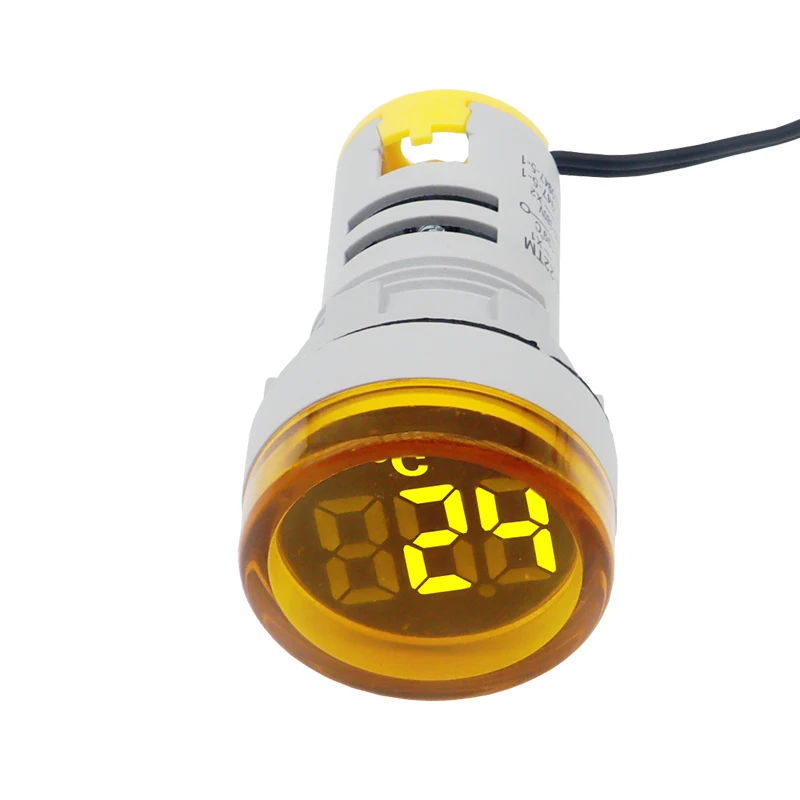 

Круглый термометр, миниатюрный прибор для измерения температуры, с LED дисплеем, 50-380 В переменного тока, красный, зеленый, 1 метр