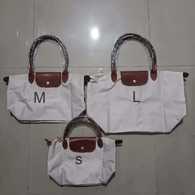 Foldable Nylon Dumplings Bag Women's Tote Bag Oxford Folding  Shopping Handbag Waterproof Ladies Shoulder Storage Bags Girl Gift images - 6