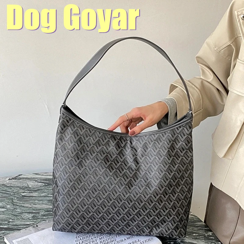 

Dog Goyar Totes bag Women bag Genuine leather hobo zipper Single shoulder Highest quality shoulde tote single-sided Real handbag