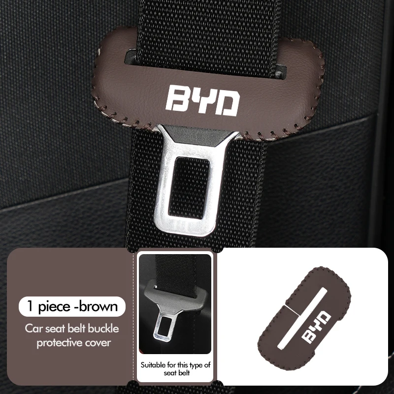 

Кожаный зажим для автомобильного ремня безопасности, защитная пряжка ремня безопасности, заглушка для BYD для BYD Plus Ea1 Song Max Tang Dmi 2din Pro E2