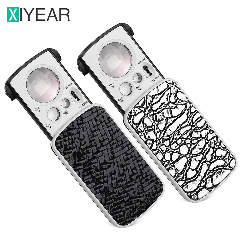 Лупа для ювелирных изделий со светодиодный светильник кой, 30x60x90