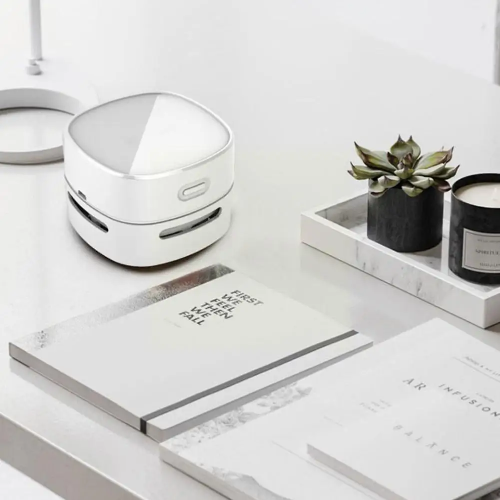 

Mini Desktop Vacuum Cleaner Rechargeable Desk Dust Tool Portable Vacuum Suction Collector For Home Office Desktop Cleaning W5u7