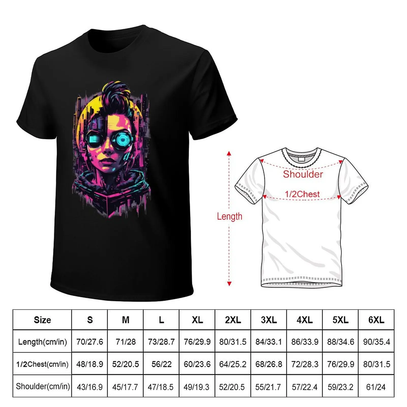 Женская футболка Cyberpunk Cyborg