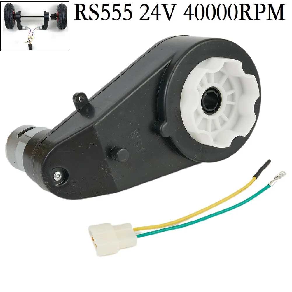

Adjustable Speed Electric Gearbox RS555 24V Bass Motor Gear Box Replacement Accessories For Kids Car Toy Spare Parts Gearbox