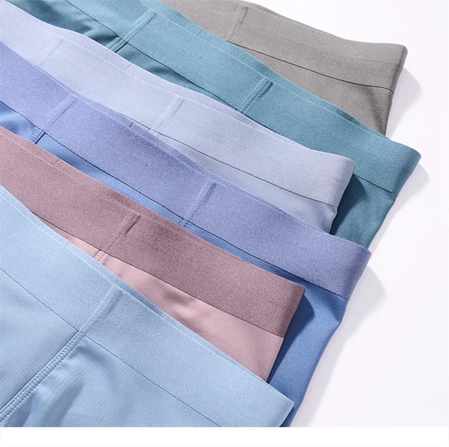 3/Pack double-sided modal underwear men's large size seamless solid color boxer silk shorts men's high quality underwear