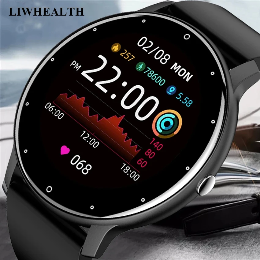 

Liwhealth New Smart Watch Men Full Touch Screen Sport Fitness Watch IP67 Waterproof Bluetooth For Android ios smartwatch Men