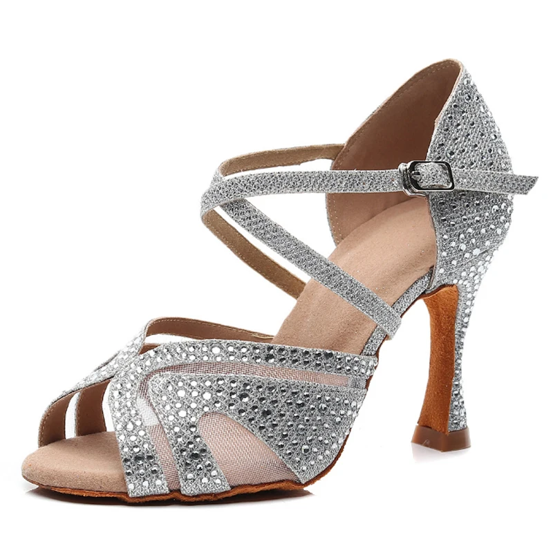 Latin Dance Shoes Tango High Heel Dance Shoes Ballroom Dancing Shoes For Girls Party Shoes Women's Salsa Latin Dance Shoes