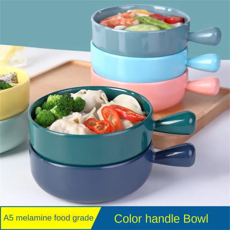 

Melamine Ramen Bowl With Handle Fruit Salad Snack Bowl Restaurant Hotel Rice Bowl Japanese Instant Noodles Bowl Tableware