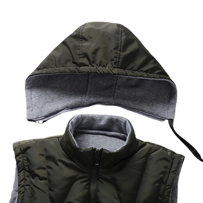 Winter 2022 new style double-sided cotton vest sport loose men's cotton-padded coat