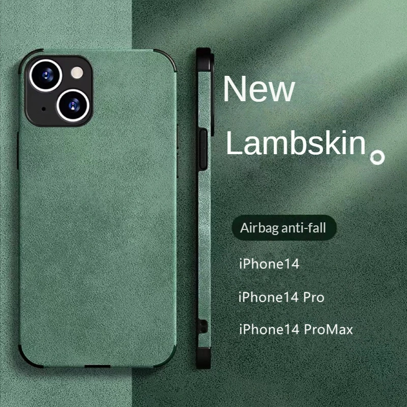 

For Iphone 14promax Phone Case New Lambskin 12pro Silicone 13 Fall Proof for Iphone11 Promax Anti-wear and Anti-fingerprint