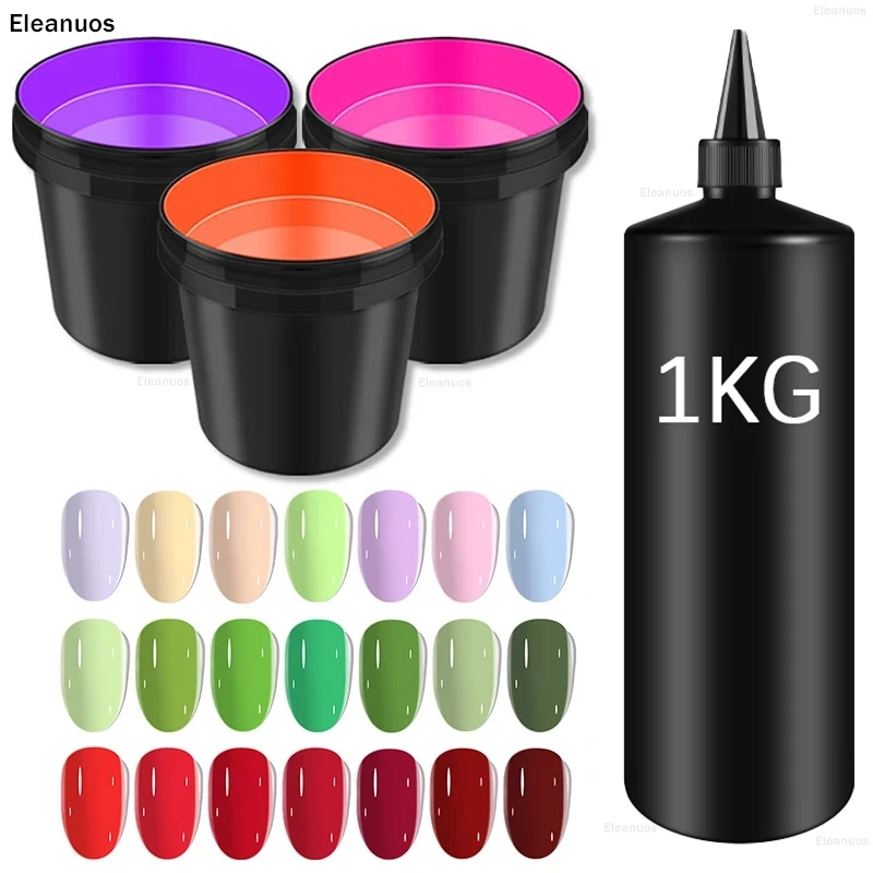 Eleanuos 1kg Gel nail Polish nail salon color bulk gel nail polish raw material immersion nail enhancement UV LED wholesale Gel