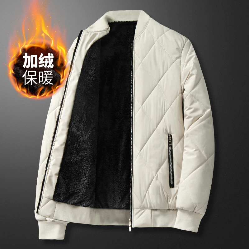 Men's Clothing Cotton + Velvet Male Winter Coat New Korean Fashion Cashmere Cotton Clothes with Cashmere and Thick Short Jacket