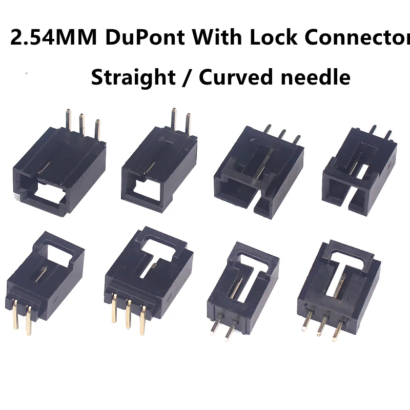 10/50 шт. разъем Dupont MX2.54 TJC8 Однорядный с пряжкой ремня 2,54 мм прямой/закругленный штырь 2P 3P 4P 5P 6P 7P 8P-12PIN