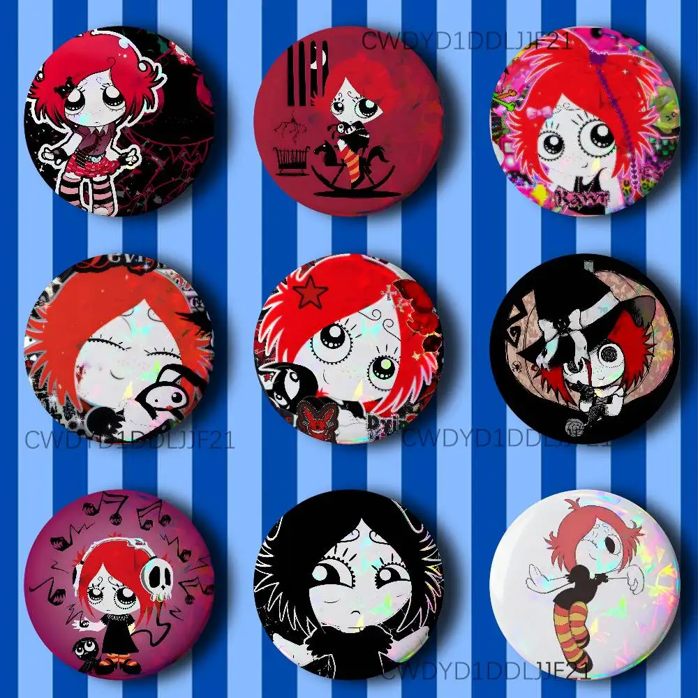 Фото Брошь-значок R-Ruby Gloom в готическом стиле, фигурка, для одежды, рюкзаков, модный милый коллекционный декор для демонстрации №1