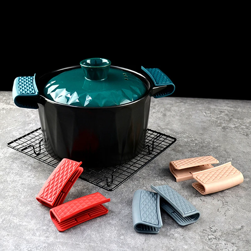 

1 шт., силиконовый держатель для кастрюли, с зажимом