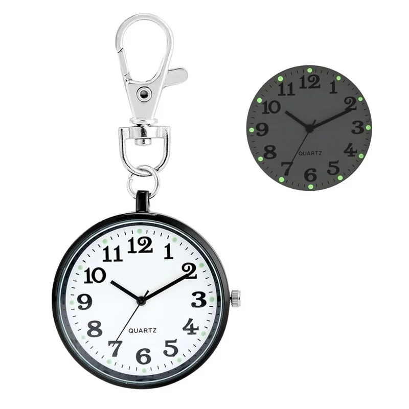 1Pcs Pocket Watches Nurse Watch Keychain Fob Clock with Battery Doctor Medical New Arrival Nurse Pocket Watch Vintage Watch