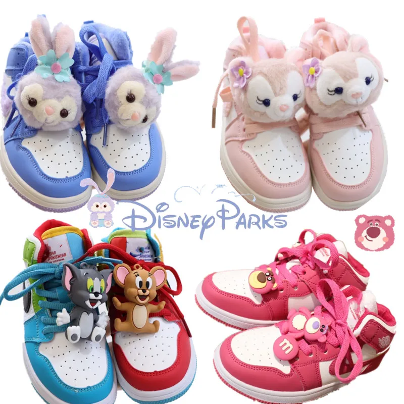

Stellalou Sneakers Child Linabell Kawaii Disney Mickey Minnie Casual Sports Student Lotso Cartoon Figure Shoe Plush Doll Decor
