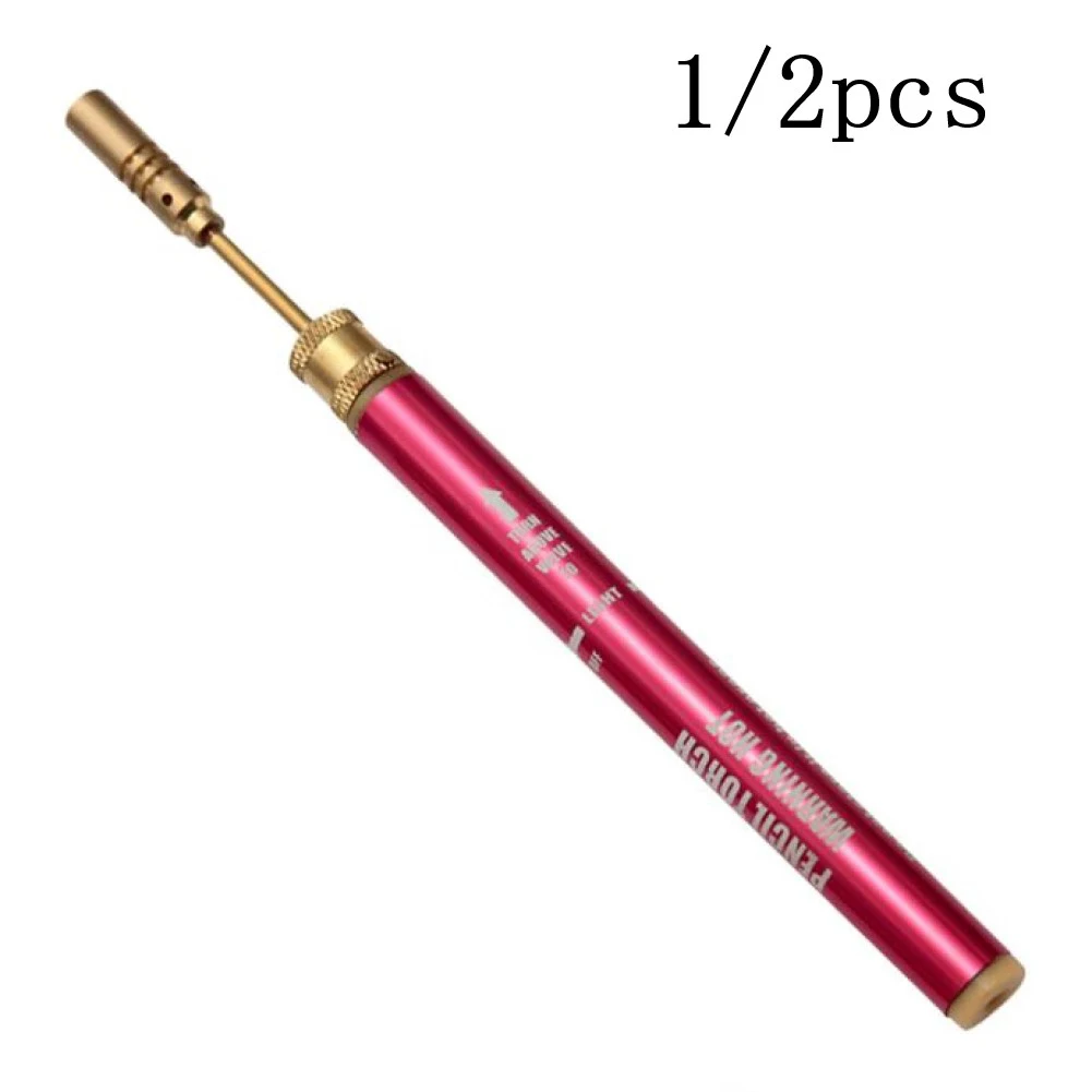 

Pink Butane Cordless Gas Micro Pencil Airbrush 1/2 PCS Refillable Soldering Iron 195mm Safe Gas Welding Tool Kitchen BBQ Tools