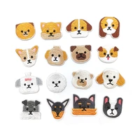 mini dog cartoon patch iron on embroidery patches for clothes cute children diy repair clothing hole