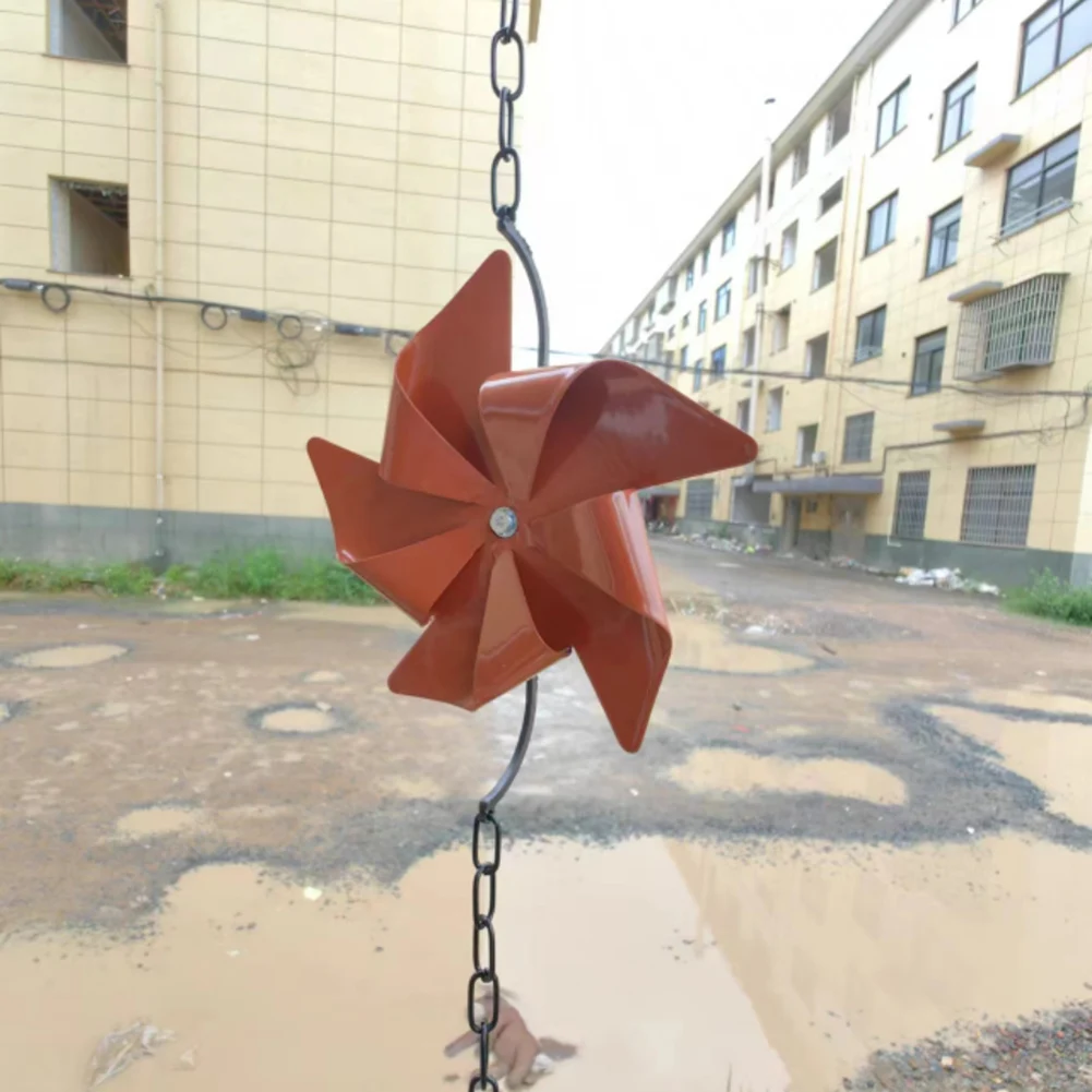 8 5 футов дождевая цепь ветряная мельница украшения металлическая уличная
