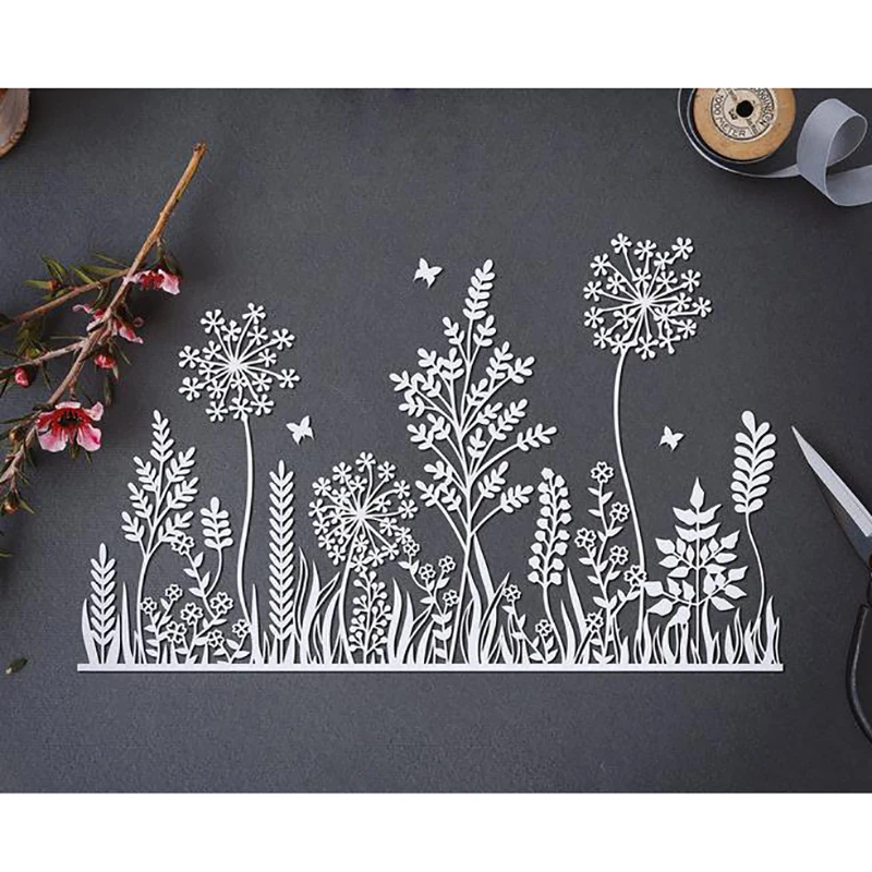 

Plant Flower Greeting Card Background Metal Cutting Die DIY Scrapbook Paper Album Craft Knife Die Card Embossing Die Brand New